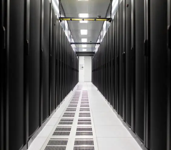 Data centre colocation facility with racks